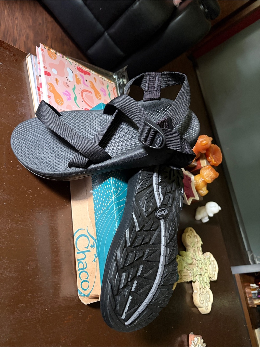 Chaco Black Strappy Outdoor Sandals